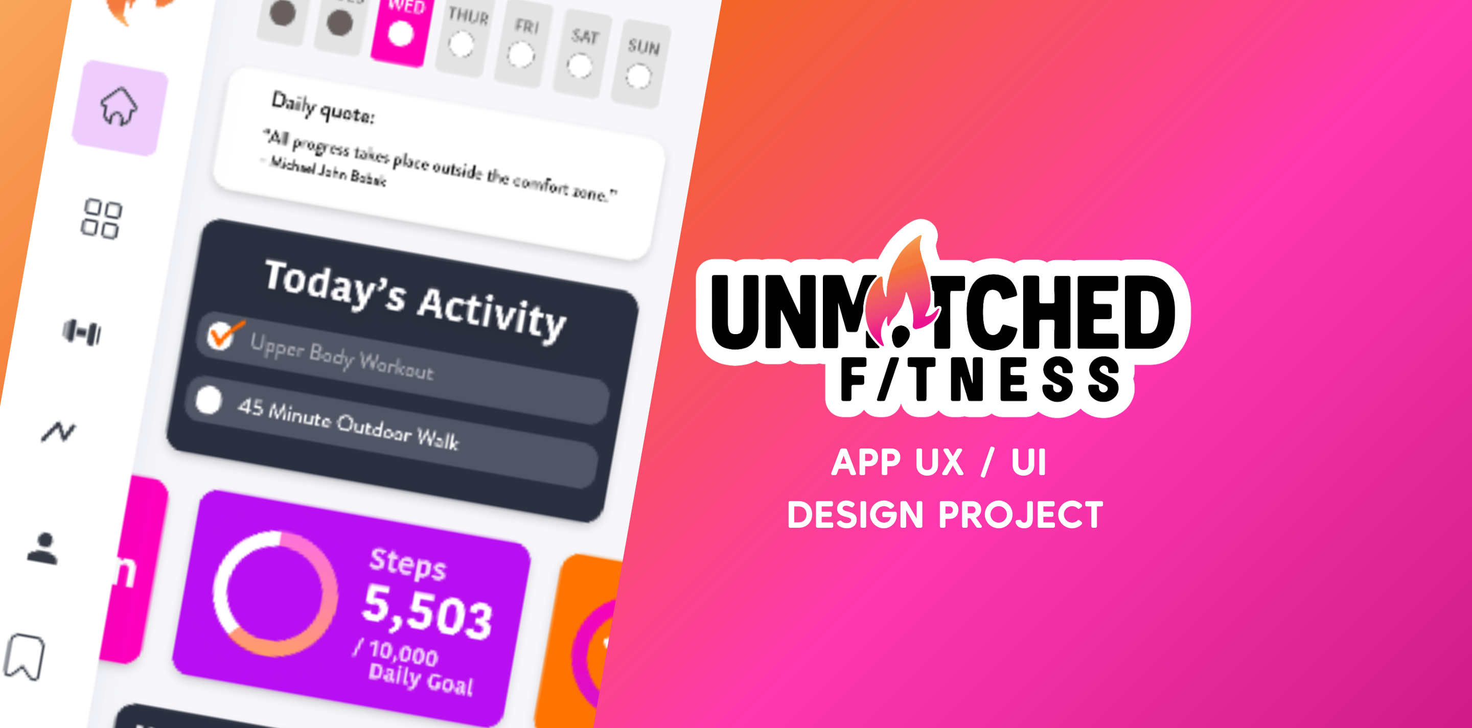 UX / UI App Design & Prototype – Unmatched Fitness App